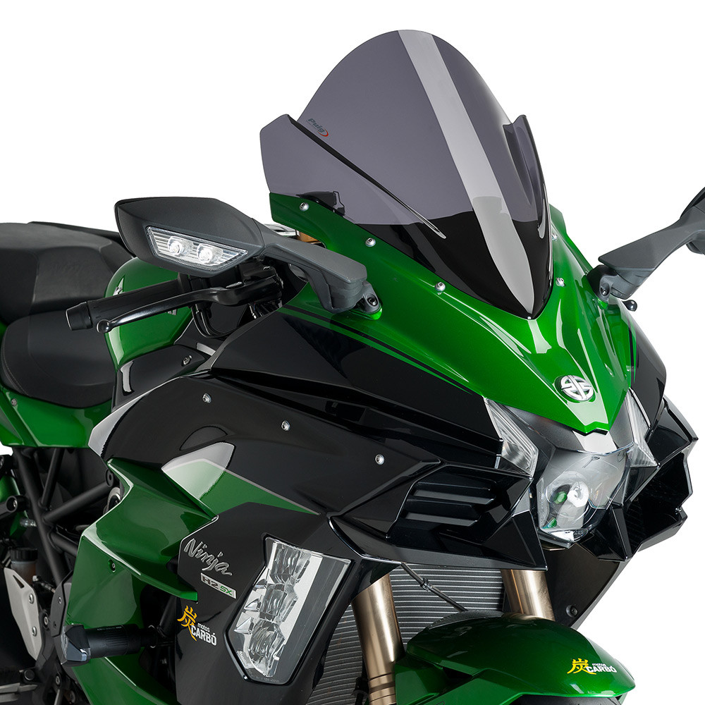 【未使用】puig スクリーン　H2SX（2018〜） スモーク Puig Z Racing Windscreen Kawasaki Ninja H2 SX 2018-2022