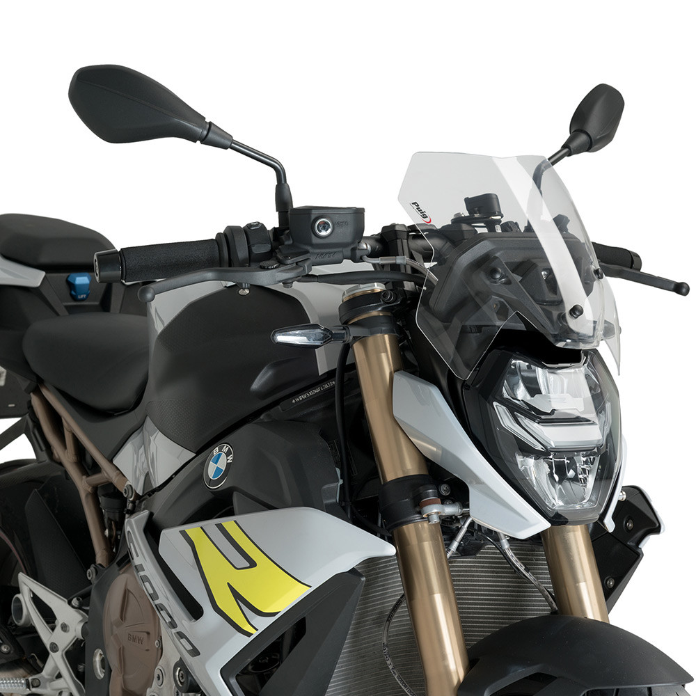 Puig NEW GENERATION ステー付き S1000R 21-2 Puig New Generation Sport Windscreen BMW S1000R 2021-2024 with OEM