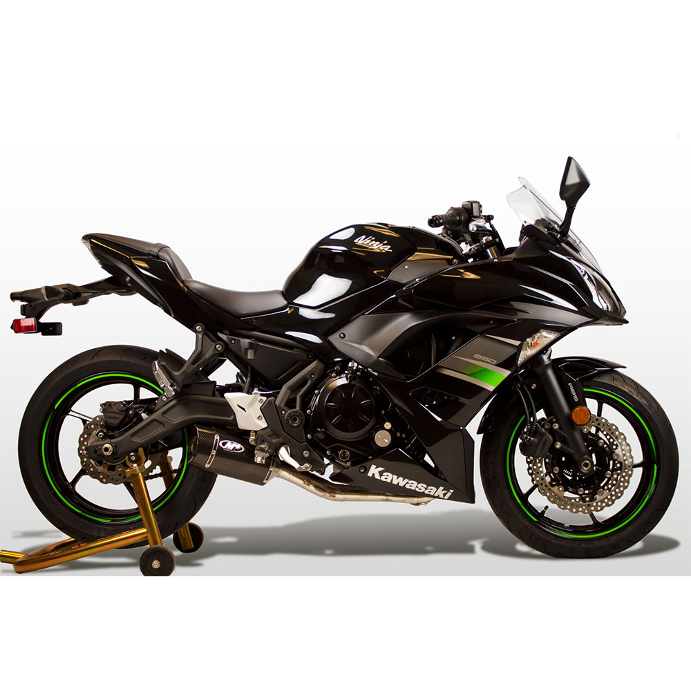 M4 Kawasaki Z650 2017-2026 Full Exhaust Carbon Canister