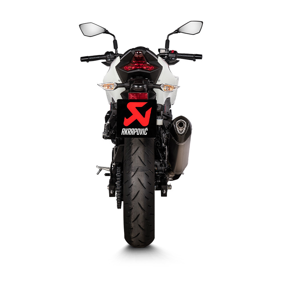 アクラボビッチチタンエキパイ　Z400 Akrapovic Homologated Slip-On Exhaust Kawasaki Z400 2019-2023