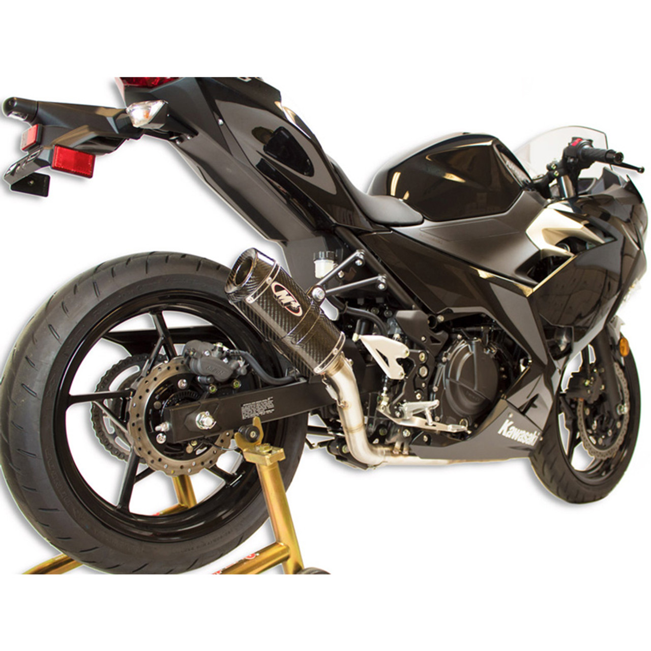 M4 Kawasaki Z500 2024-2025 Full Exhaust X96 Carbon Canister