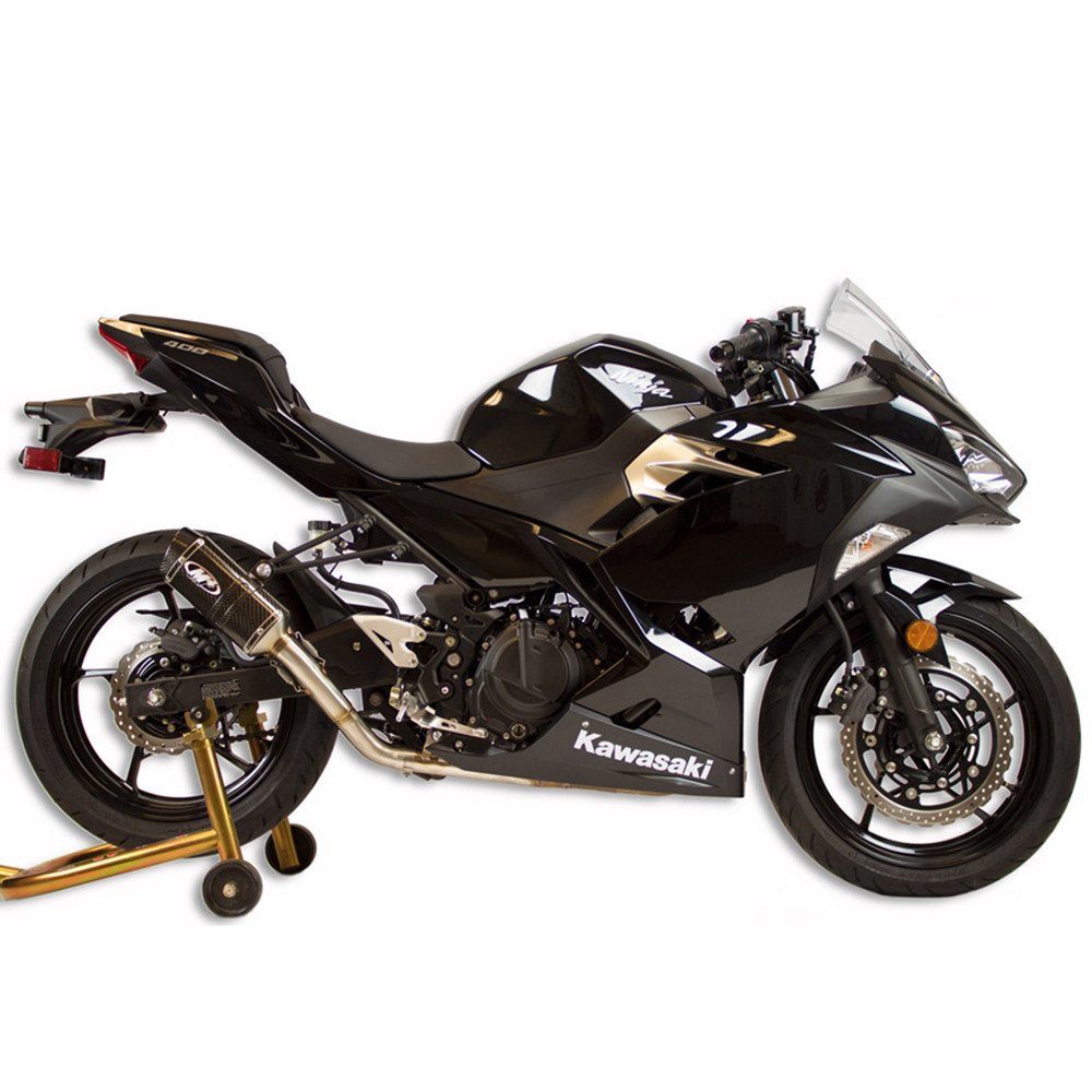 M4 Kawasaki Z500 2024-2025 Full Exhaust X96 Carbon Canister