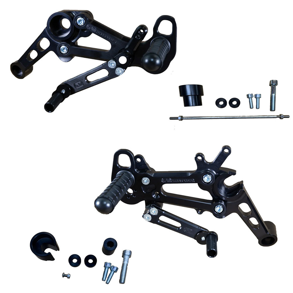 ★★★ ののの  ★★★ Woodcraft Aprilia RS457 2024-2026 Adjustable Rearsets Complete Kit