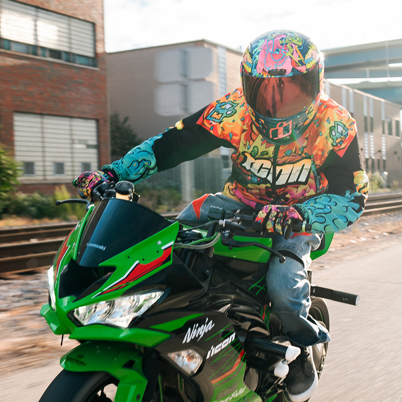 スキン Icon Overlord3 Scatterbrain Mesh Jacket - Sportbike Track Gear