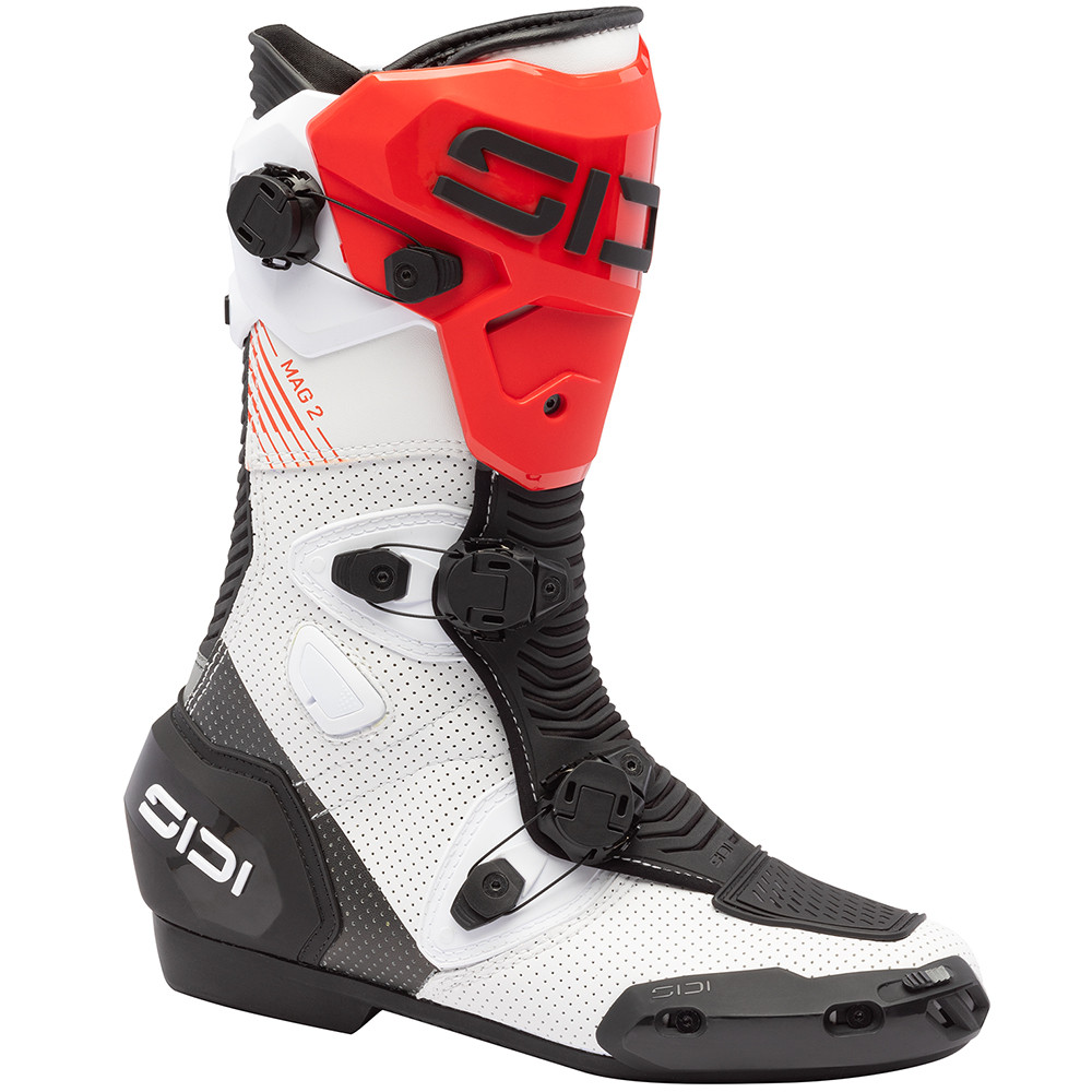 バイクウェア・装備 SIDI Mag 2 Air White/Black EU42 Sidi Mag-2 Air Boots - Sportbike Track Gear