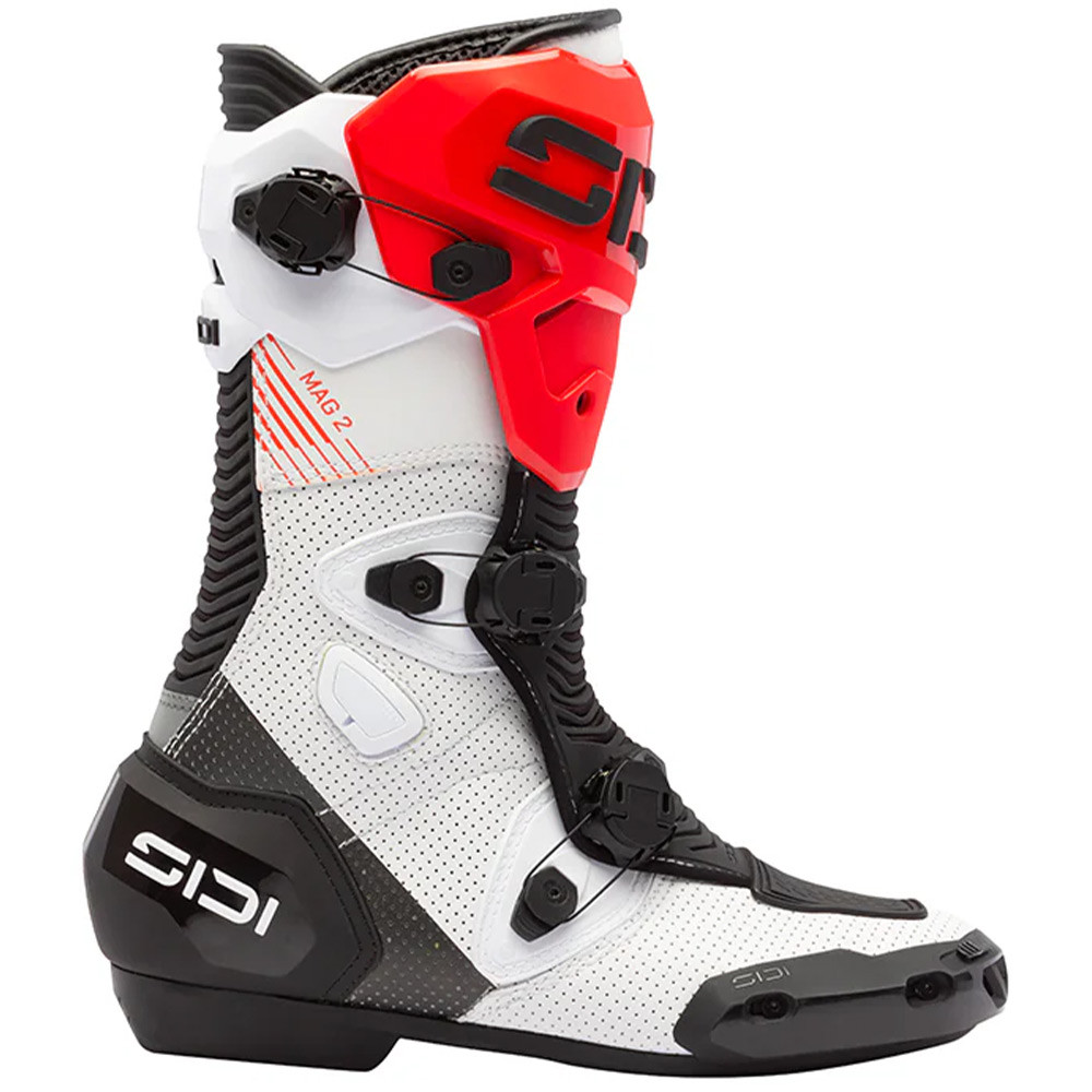 バイクウェア・装備 SIDI Mag 2 Air White/Black EU42 Sidi Mag-2 Air Boots - Sportbike Track Gear