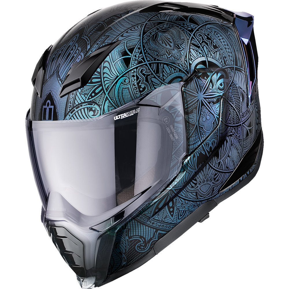 Icon Ultraflite MIPS Opal Mandala Helmet - Sportbike Track Gear