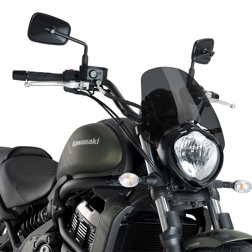 Puig ブラックカウル ダークスモークウィンドシールド付き　スポーツスターＳ Puig New Generation Sport Windshield Kawasaki Vulcan S 2015-2025