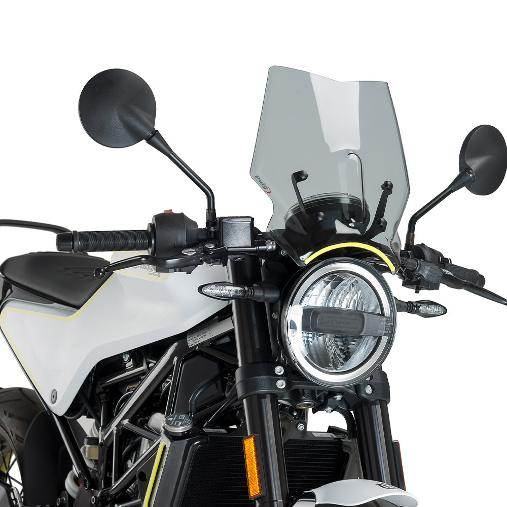 Puig スモーク ウインドシールド svartpilen401vitplen Puig New Generation Sport Windshield Husqvarna Svartpilen 125 2021