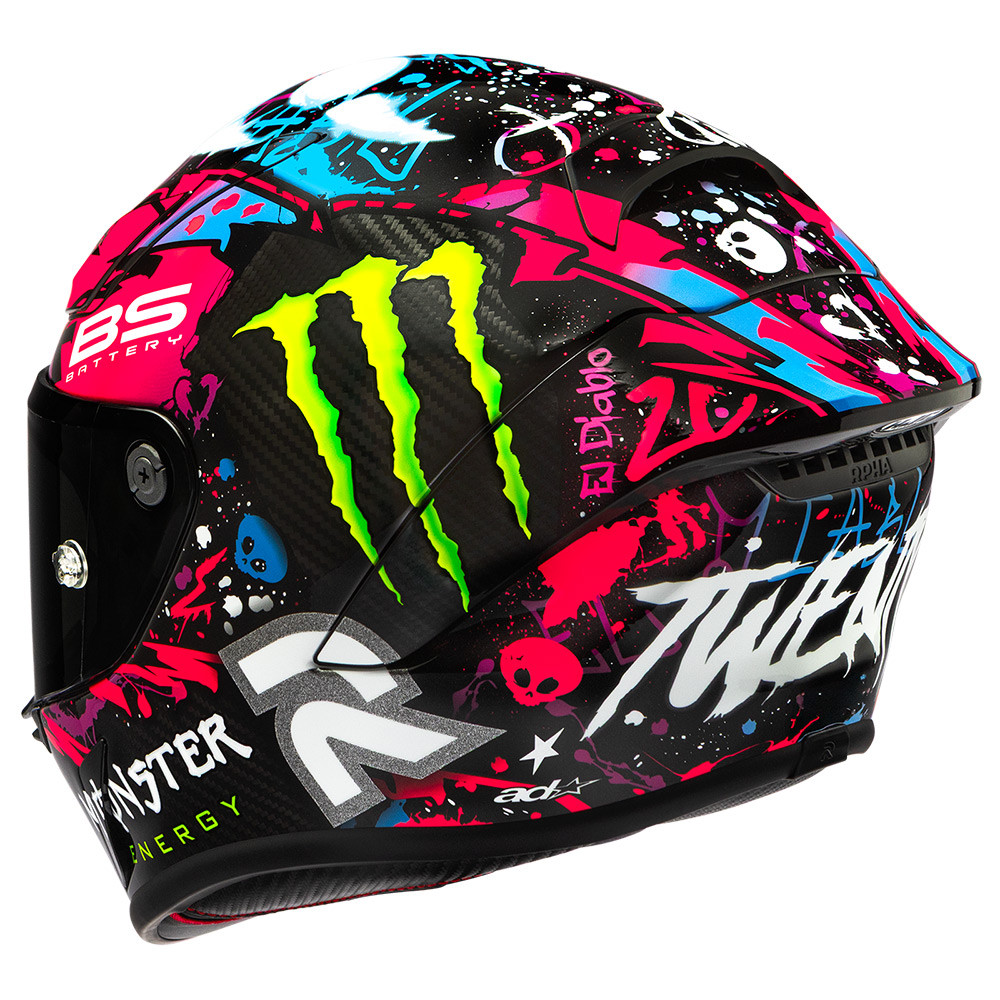 HJC RPHA 1N V2 Carbon Funky Diablo Helmet - Sportbike Track Gear
