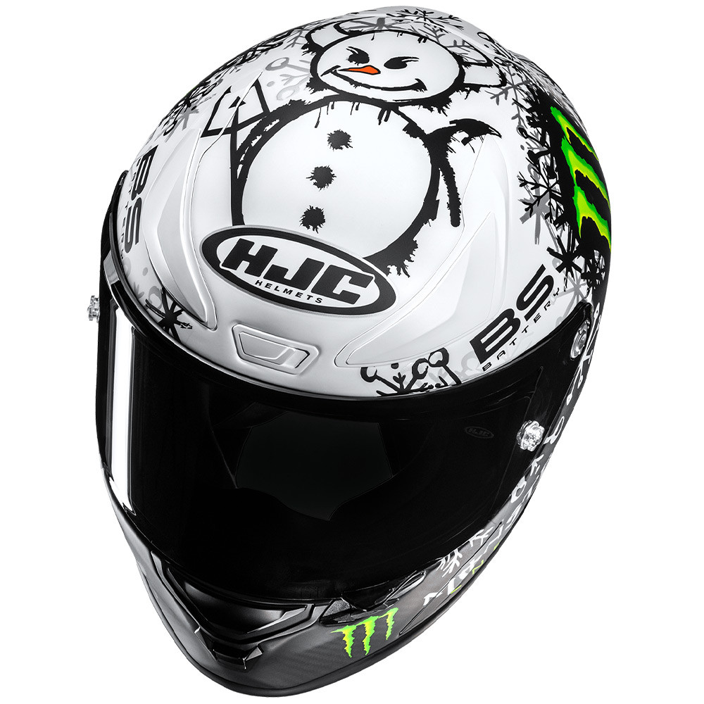 HJC RPHA 1N V2 Carbon Snow Diablo Helmet - Sportbike Track Gear