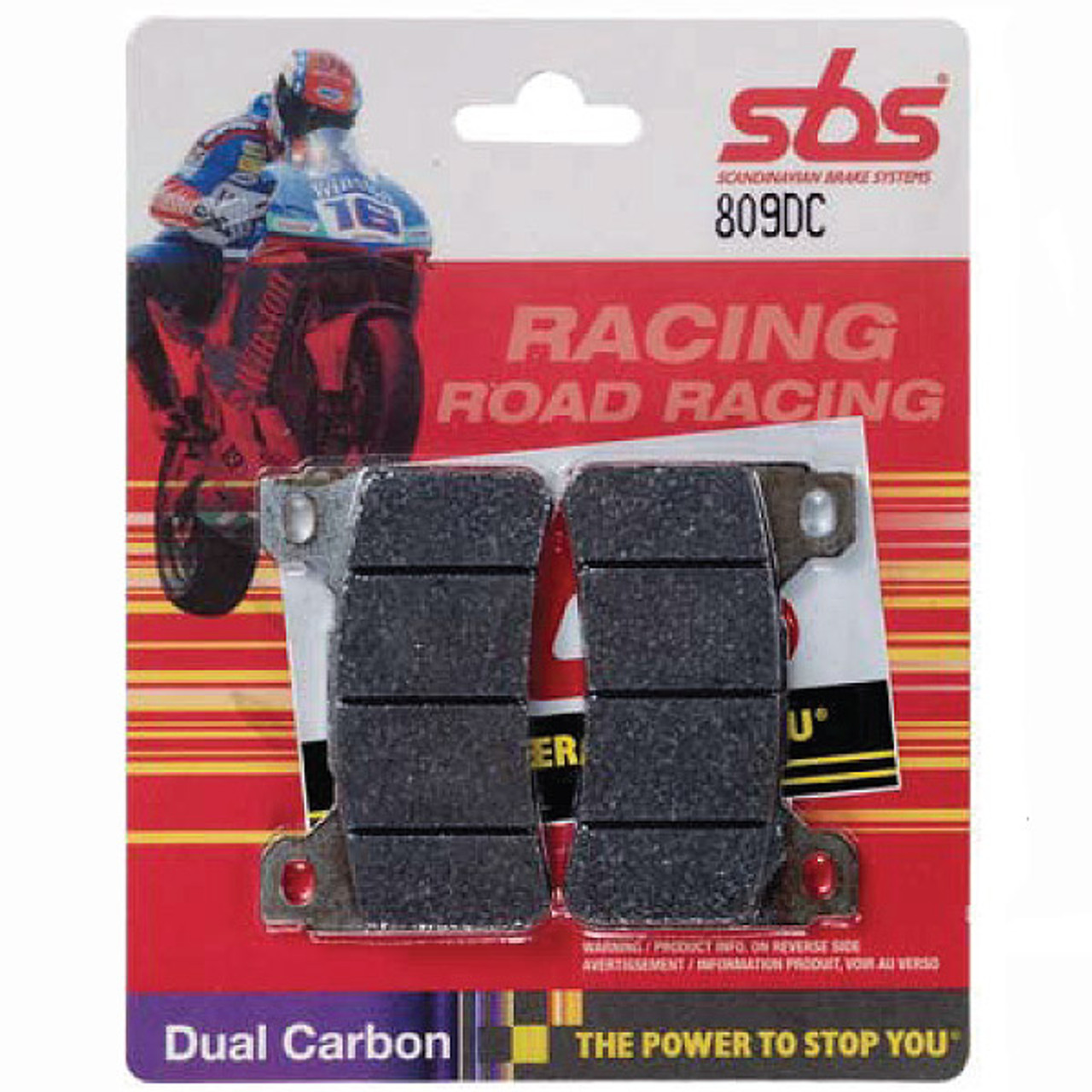 T SBS Kawasaki ZX6R 07-12 Dual Carbon Racing Front Brake Pads
