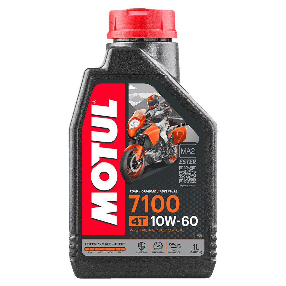 モチュール 7100 4T MA2 10W60 1L 4缶 4本 正規品 Motul 7100 10W60 Synthetic Ester 4T Motorcycle Oil - Sportbike