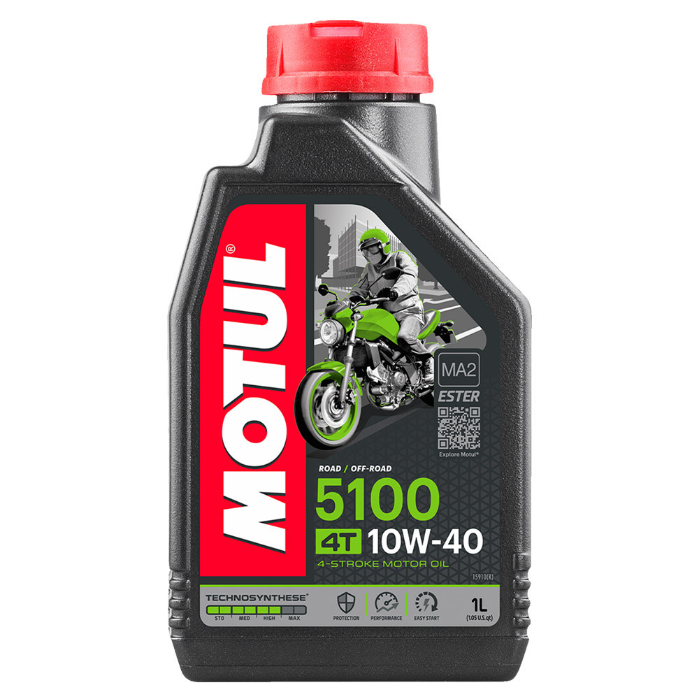 Motul 5100 10W40 Synthetic Blend 4T Motorcycle Oil - Sportbike