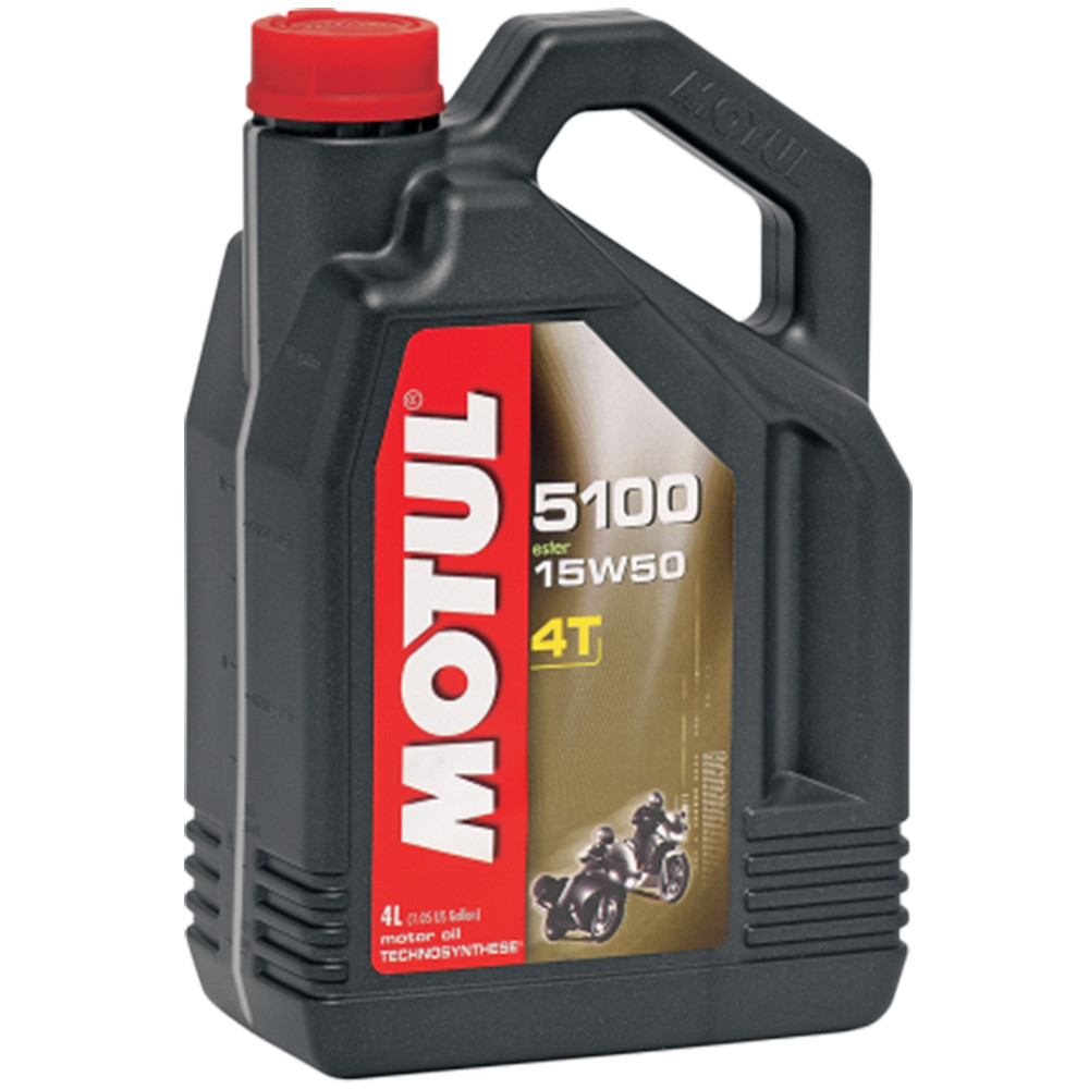 Motul 5100 15W50 Synthetic Blend Motorcycle Oil - Sportbike Track Gear