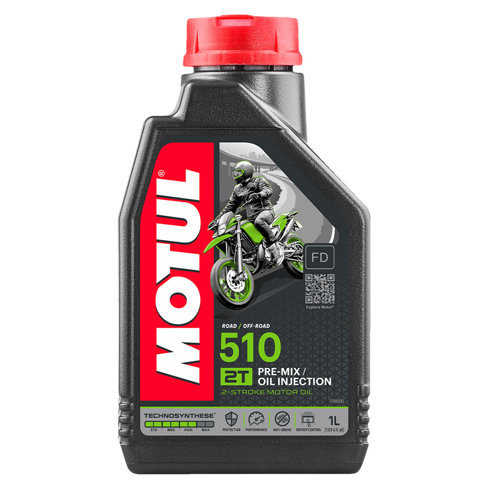 Motul 510 2T Synthetic Anti-Smoke Motor Oil - Sportbike Track Gear
