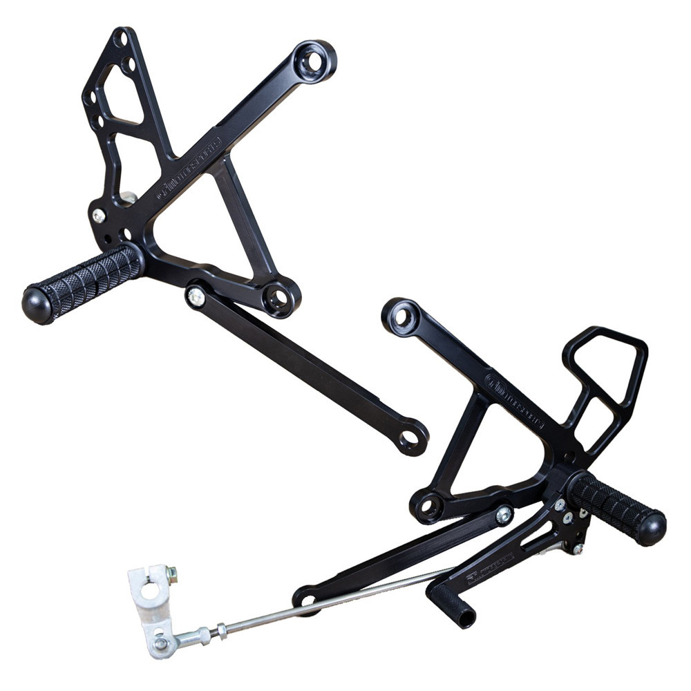 ルアード デッキ・パーツ Woodcraft Kawasaki Ninja 650R 2009-2011 Rearsets Basic Kit