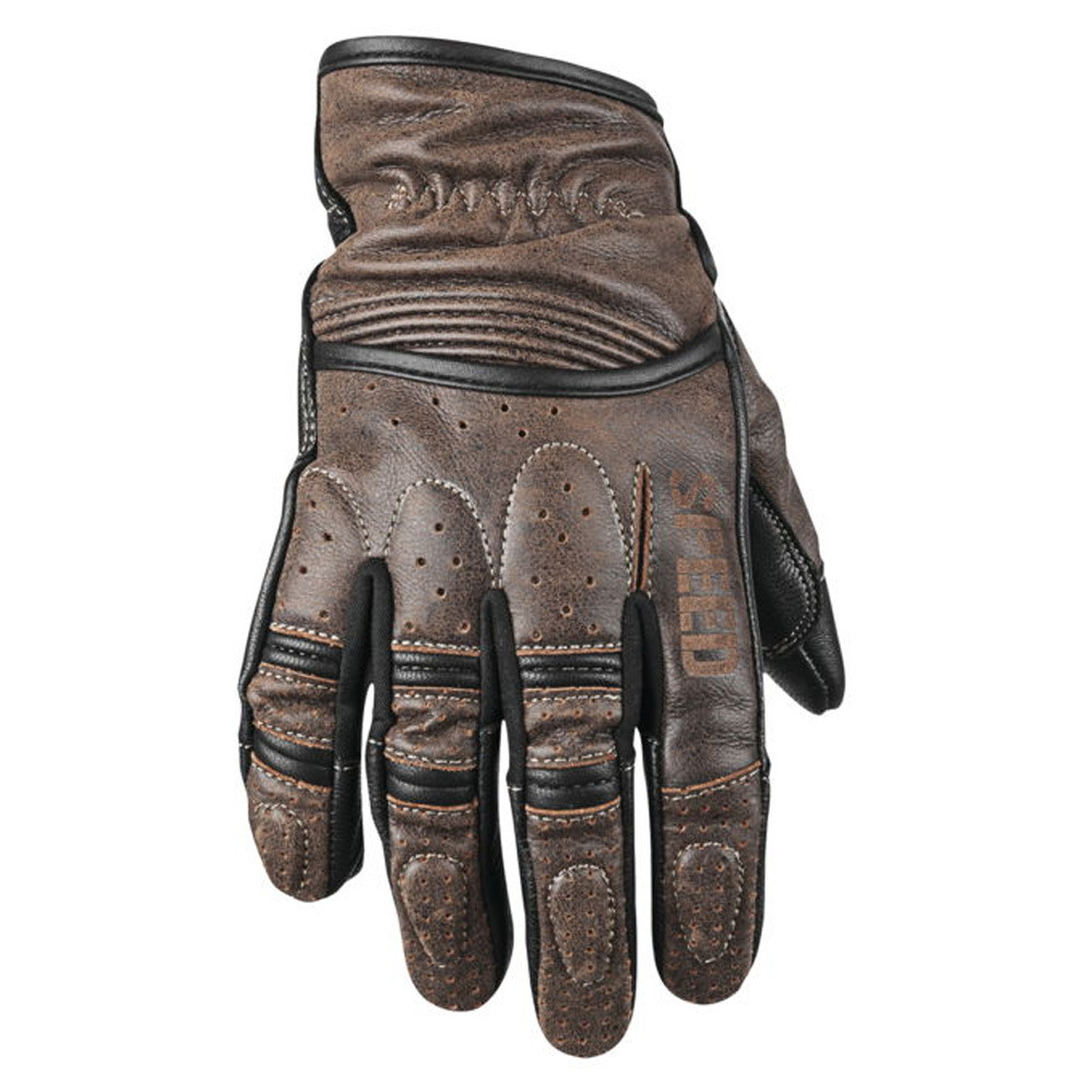 Speed and Strength Rust and Redemption Leather Gloves - Sportbike