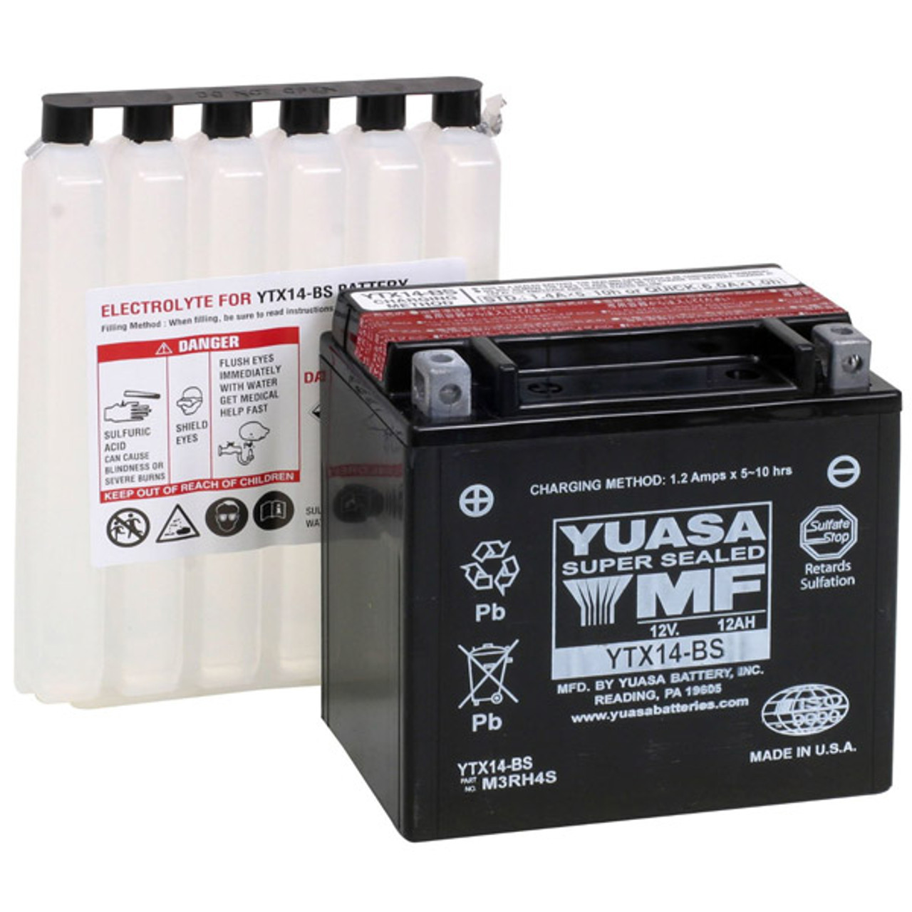 Yuasa BMW F650GS 09-11 Maintenance Free Battery - Sportbike Track Gear