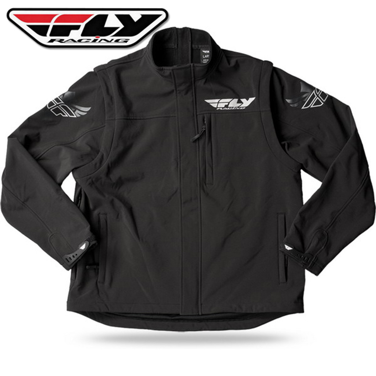 Fly Racing Black Ops Convertible Jacket Black - Sportbike Track Gear