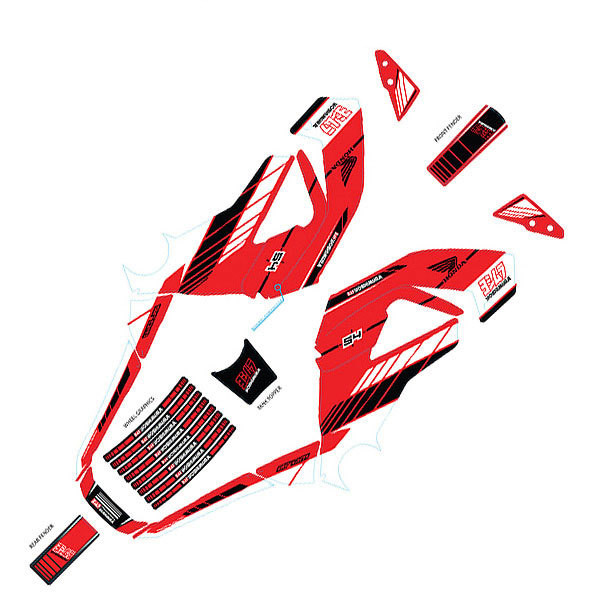 Yoshimura Honda Grom 14-15 Graphics Kit - Red - Sportbike Track Gear