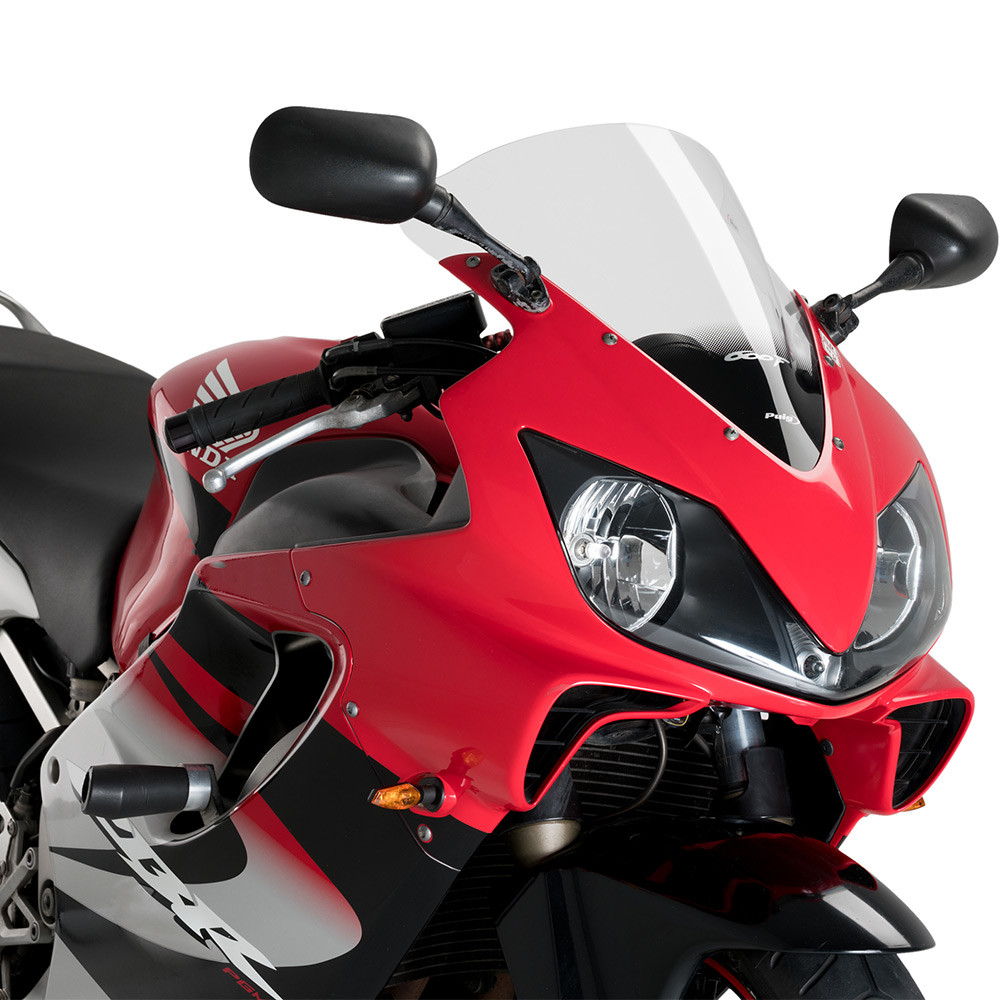 Black Dual Bubble Windshield Windscreen For Honda CBR600 F4i 2001-2008 - High-Quality PMMA Material, Direct Fit Replacement