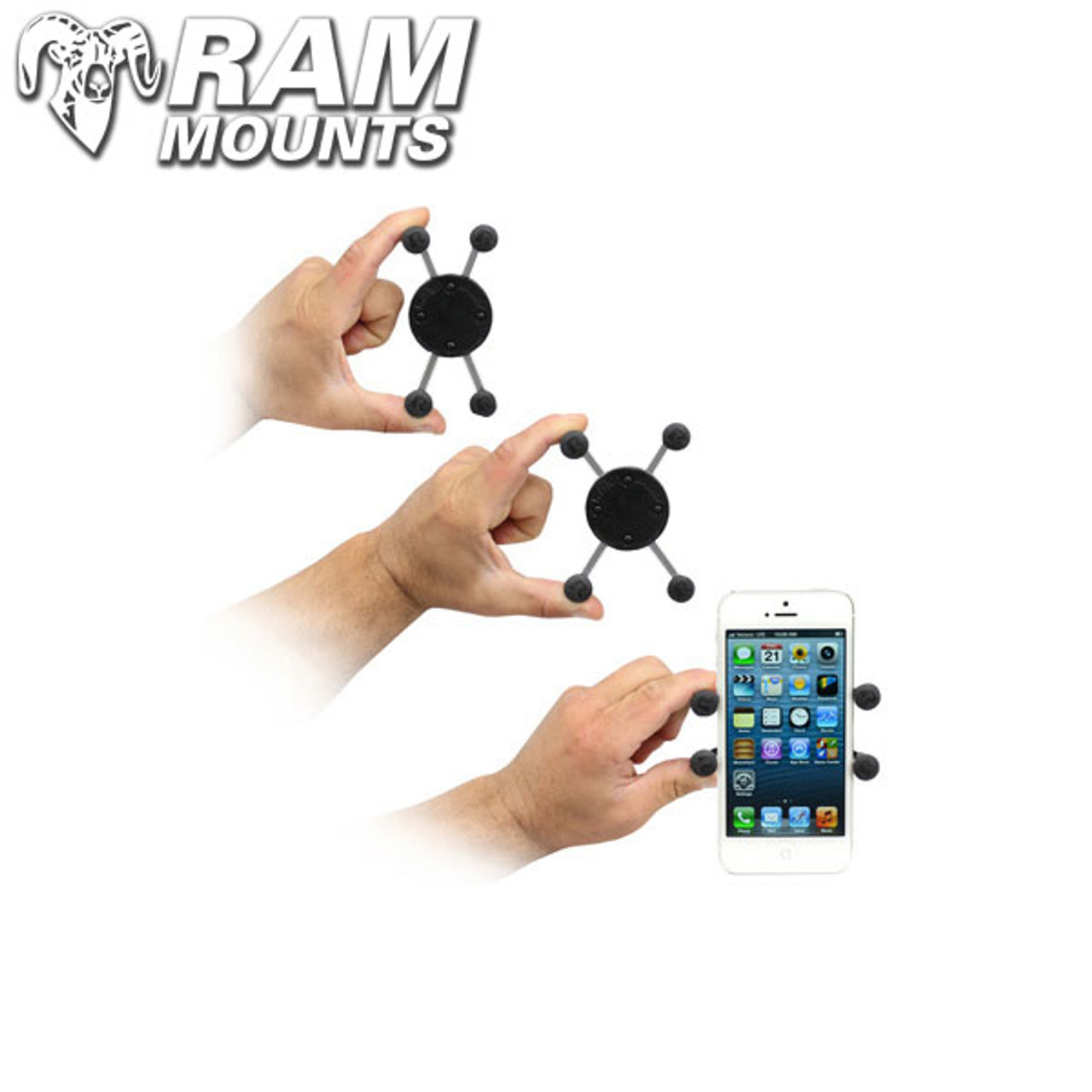 Ram Mounts Universal XGrip Cell Phone Holder with 1" Ball Sportbike