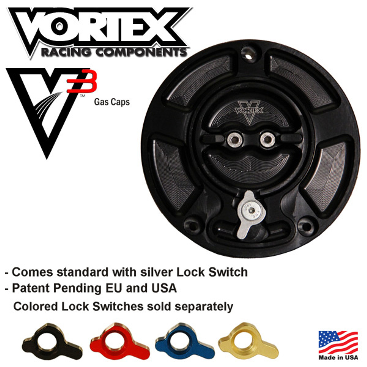 Vortex V3 Gas Cap for Suzuki GSXR SV keyless Gas Cap Fuel Cap