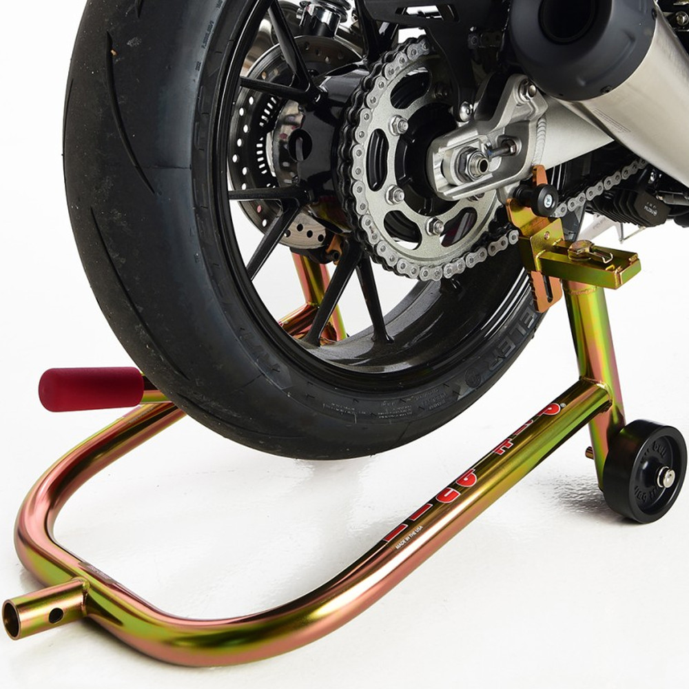 Pit Bull Fully Adjustable Spooled Rear Stand - Sportbike Track Gear