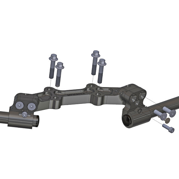 Woodcraft Yamaha FZ-07 / MT-07 2015-2025 Clip-On Adapter Plate