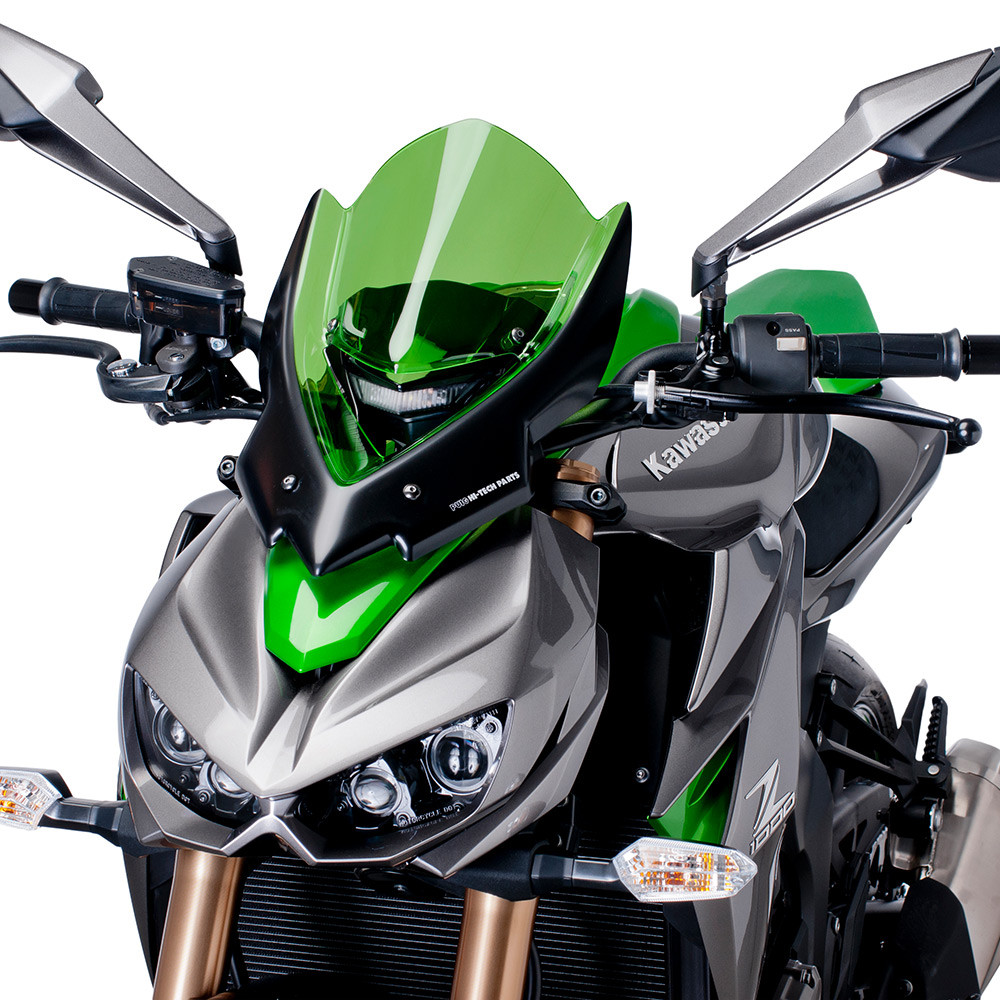 カワサキ Z1000 Puig スクリーン スポーツ　グリーン Puig New Generation Touring Windshield Kawasaki Z1000 2014-2020