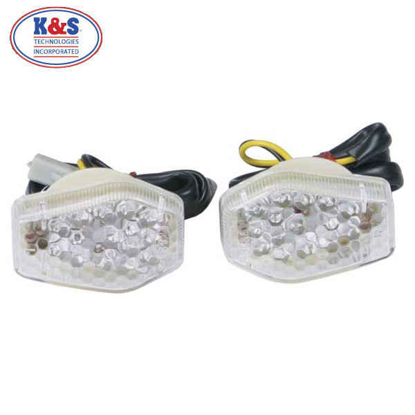 K&S Kawasaki ZX-6RR 03-04 Fairing Mount Marker Lights - Sportbike