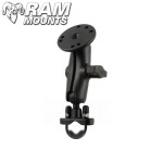 Ram Mounts Handlebar Rail Mount Base & Round Base Adapter with AMPs Hole Pattern Ram Mounts Handlebar Rail Mount Base & Round Base Adapter with AMPs Hole Pattern