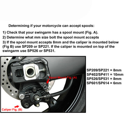 Vortex Swingarm Spools Kawasaki ZX14 Ninja 2006-2019