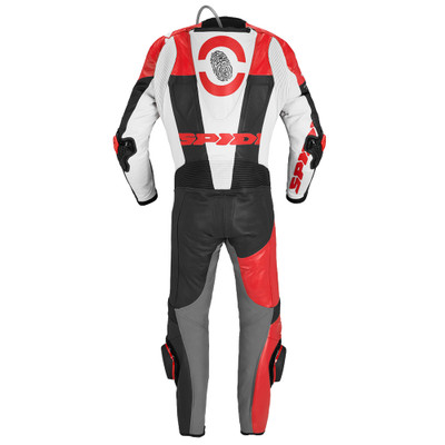 Spidi DP-Progressive Pro Motorcycle Racing Leather Suit Black/Red