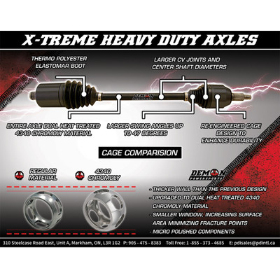 Demon Powersports PAXL-6061 16-20 POLARIS GENERAL 1000 RUGGED PERFORMANCE OEM FRONT UNIVERSAL AXLE main image 0