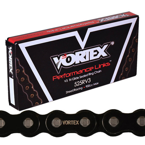 Vortex 520RV3 Tri-Glide Motorcycle Chain - Sportbike Track Gear
