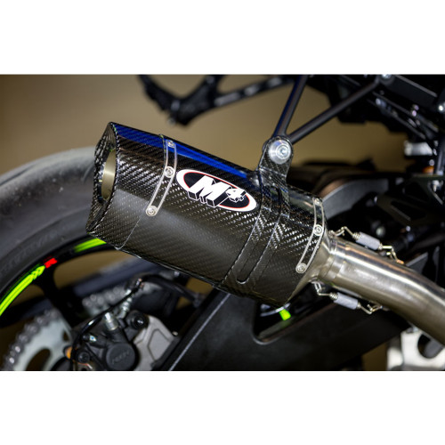 M4 Suzuki GSX-R1000 17-26 Carbon Standard Mount Full Exhaust w/Stainless Tubing