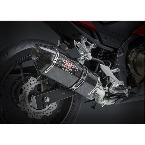 Yoshimura Honda CBR500R 16-26 Signature R-77 Carbon Slip-On Exhaust SS-CF-CF
