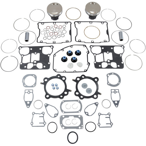 Wiseco HarleyDavidson Dyna Convertible FXDSCONV 19992000 Piston Rebuild Kit with Gasket 9.01 3.875" 1546cc Image 1