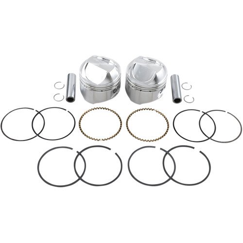 Wiseco HarleyDavidson Electra Glide Heritage FLH 1981 Piston Kit  .010  High Compression Image 1