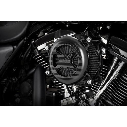 Vance & Hines 2018-2020 Harley-Davidson Softail Fat Boy FLFB VO2 America Air Cleaner - Freedom Black Image 1