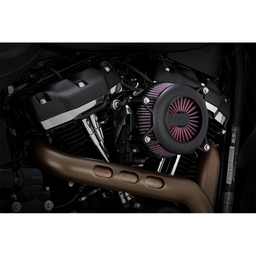 Vance & Hines 2018-2024 Harley-Davidson Softail Fat Bob 114 FXFBS VO2 Rogue Air Intake Kit - Wrinkle Black Image 1