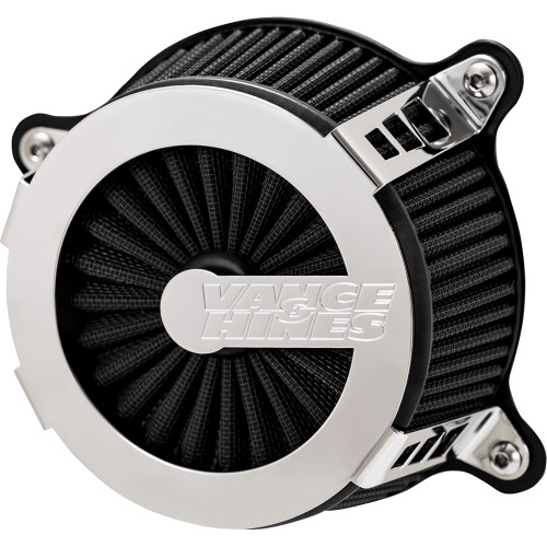 Vance & Hines 2017-2025 Harley-Davidson Road King Police FLHP VO2 Cage Fighter Air Intake Kit - Chrome Image 1