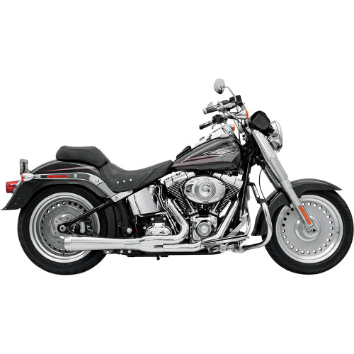 Bassani Xhaust 2000-2006 Harley-Davidson Softail Deuce FXSTD Road Rage 2-to-1 Exhaust System - Chrome Short Image 1