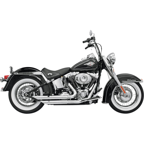 Bassani Xhaust 2002-2017 Harley-Davidson Softail Fat Boy EFI FLSTFI FireFlight Series Exhaust System - Chrome Image 1