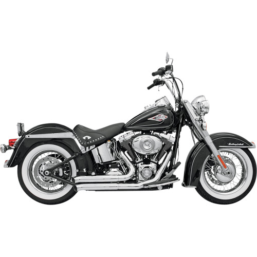 Bassani Xhaust 2002-2017 Harley-Davidson Softail Fat Boy EFI FLSTFI FireSweep Series Exhaust System - Chrome Image 1