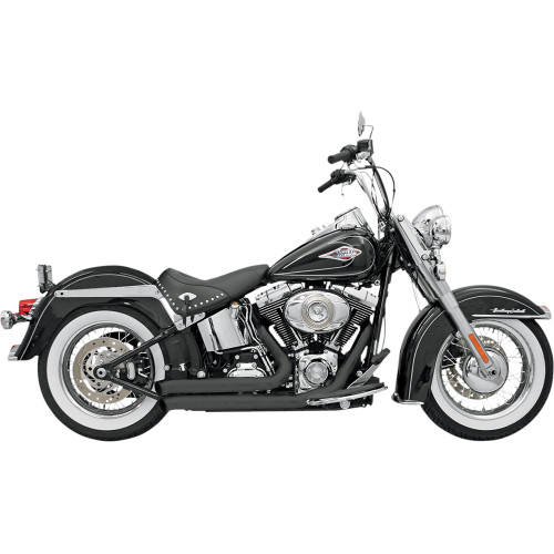 Bassani Xhaust 1990-2006 Harley-Davidson Softail Fat Boy FLSTF FireSweep Series Exhaust System - Black Image 1