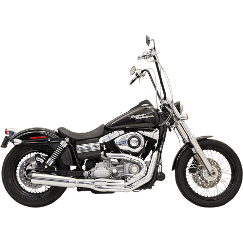 Bassani Xhaust 2008-2017 Harley-Davidson Fat Bob FXDF Road Rage II B1 Power 2-to-1 System - Chrome Image 1