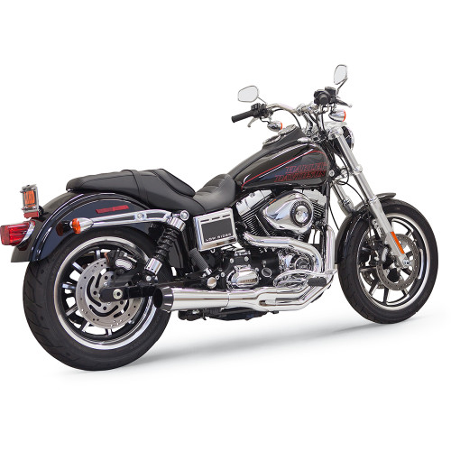Bassani Xhaust 1993-2005 Harley-Davidson Wide Glide FXDWG Road Rage II Mega Power 2-to-1 System - Chrome Image 1